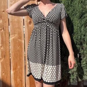 Studio M Black and Cream Polka Dot Top